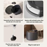 Fuente de agua automática con luz LED para mascotas, alimentador de agua potable Ultra silencioso, USB, eléctrico, silencioso, 3L - details 4