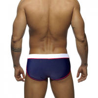 Jessborn calzoncillos de natación para hombre, bañador profesional de cintura baja con bloqueo de color a la moda, entrenamiento de primavera caliente en la playa - details 3