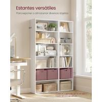 Estantería de 6 Niveles Almacenamiento Abierto 24 x 40 x 178,5 cm Ideal para Sala de Estar, Estudio, Comedor Blanco Nube LBC167T14 - details 2