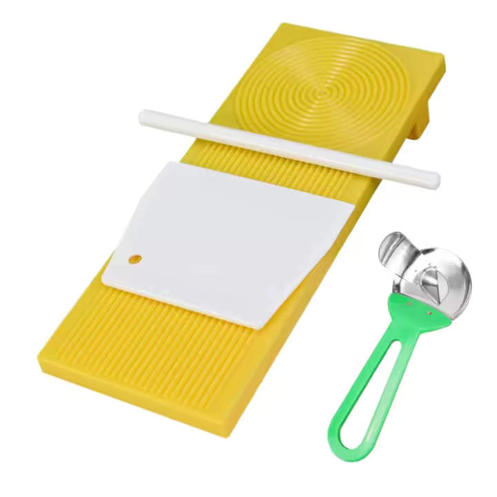 Juego de tabla de piezas con rodillo para cortar Pasta, paleta para Pasta y macarrones, suministros de cocina, 4 unidades - 1