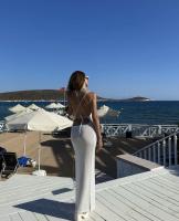 Para Praia Kintted cubrir Vestido de playa Sexy Maxi hendidura ceñido al cuerpo vestido de verano Bikinis encubrimientos elegante vestido de playa Halter - details 17