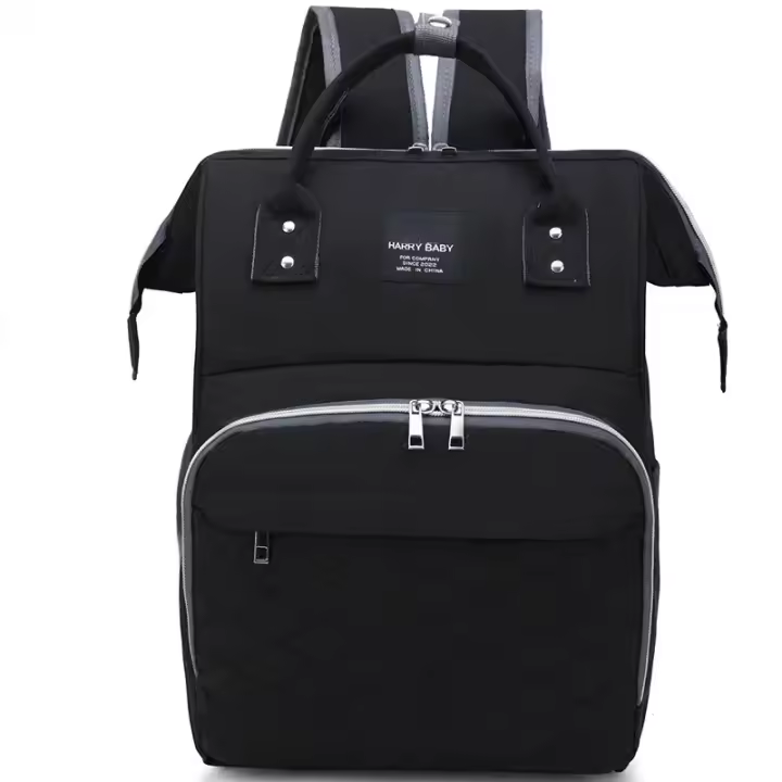 Bolsas de pañales para mamá, bolsa colgante para cochecito de bebé, mochilas para pañales de gran capacidad con cambiador - 1