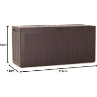 jardin 190 litros Boardebox de plastico en color antracita 78 x 43,3 x 55 cm - details 13