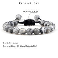 Pulsera de Piedra de Lava de Ojo de Tigre Natural Diseño Moderno de 8mm - details 0
