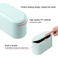 Mini Cubo de Basura para Escritorio Cubo de Desechos con Tapa para Habitación y Baño - details 1