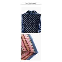 Cárdigan Informal Para Mujer, Abrigo De Algodón Estampado A Ambos Lados, Versátil, A La Moda, Novedad De Otoño - details 7