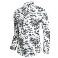 Camisa de Moda de Otoño Impresión Digital Casual Camisa de Negocios de Manga Larga - details 25