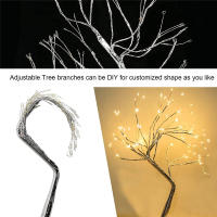 Remote Sparkly Fairy Spirit Tree Lamp 108 LED DIY Artificial Bedroom Nightlight 8 Modes USB Battery Bonsai Tree Night Light - details 10