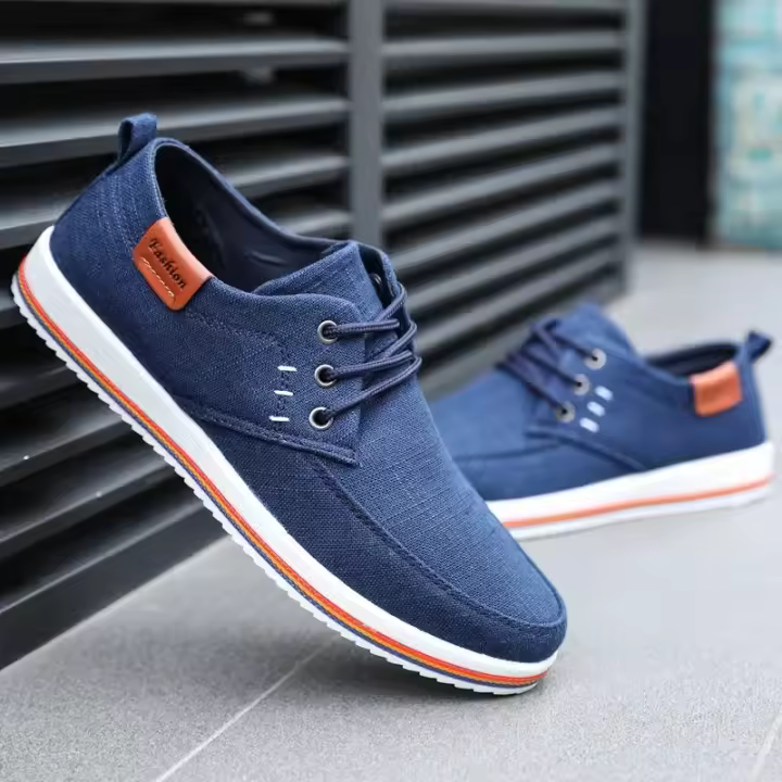 Zapatos Casuales para Hombres de Talla Grande Zapatos de Lona Informales Versátiles - 1