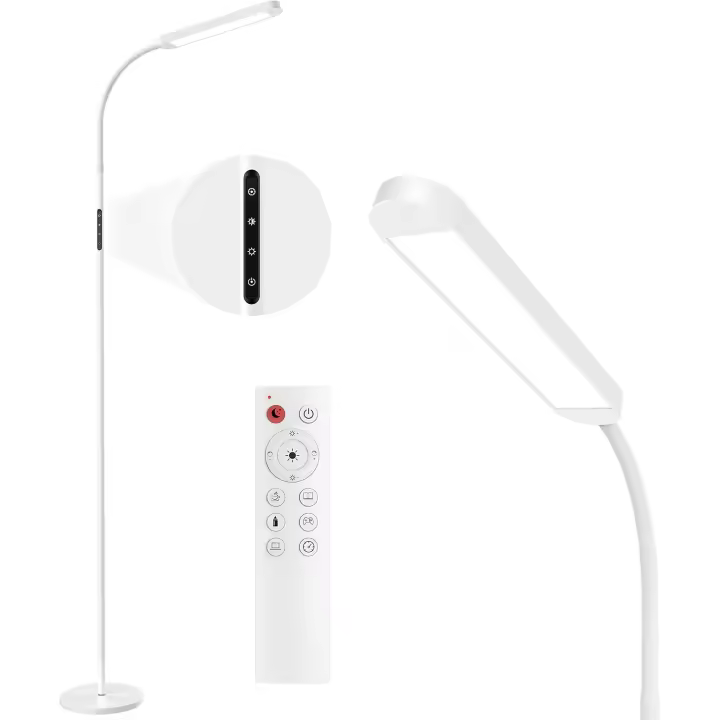 Lámpara de Pie LED Regulable 12W Lámpara de Lectura para Sala de Estar con Temporizador de 1h - 1