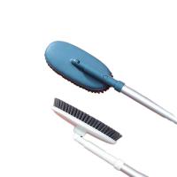 Cepillo para ducha, bañera y lavaplatos, con cepillo de limpieza de suelo de mango largo ajustable - details 0