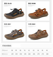 2022 Nuevas sandalias de zapatos de malla para exteriores cosidas a mano de playa informal para hombres grandes - details 3