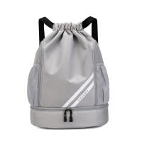 Mochila con cordón, bolsa de cuerda resistente al agua con bolsillos de malla para fútbol, baloncesto y exteriores - details 4