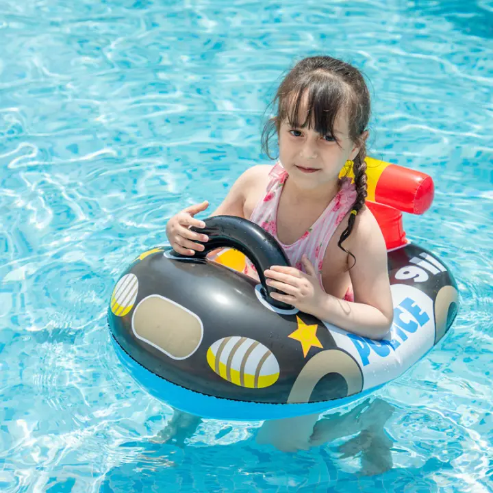 Volante Engrosado para Bebés y Niños Anillo de Natación Coche de Policía Asiento de Agua - 1