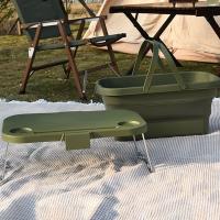 Caja de almacenamiento plegable de plástico para exteriores, mesa de Camping, cesta de Picnic impermeable de gran capacidad con tapa abatible, cesta para artículos diversos, barbacoa - details 8