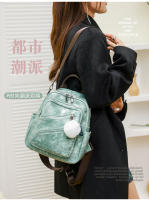 Mochila retro de cuero para mujer, mochila informal, pequeña, de viaje, Vintage, a la moda - details 1