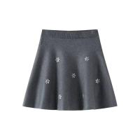 Conjuntos de punto de diamantes OUWU, suéter de cuello redondo y falda plisada para mujer, ropa interior de moda de 3 piezas - details 5