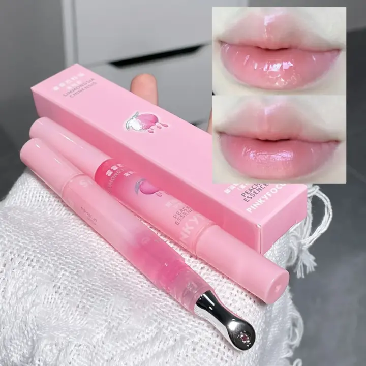 Labial de Gelatina de Melocotón Labial Hidratante con Brillo Transparente - 1