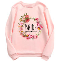 Wedding Party Woman Sweatshirts Sweet Korean O-Neck Pullover Thick Autumn Winter Loose Hoodies wy021 - details 3