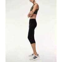 Mallas finas de viscosa para correr para mujer, ropa deportiva informal de cintura alta, color negro, para Yoga y ciclismo - details 1