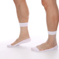 Calcetines de tubo de malla transparente para hombre con empeine de talón reforzado Sexy Toe Fethe Medias Calcetines transparentes - details 6
