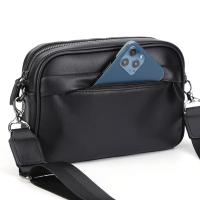 Bolso Cruzado de Hombro para Hombres Cuero PU Diseño a Cuadros Bolso Messenger de Negocios Casual - details 43