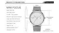Reloj minimalista ultrafino para hombre, movimiento de cuarzo japonés, resistente al agua, correa de malla de acero inoxidable, reloj de pulsera con fecha - details 2