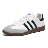 Zapatos de suela gruesa para hombre, zapatillas deportivas cómodas a la moda, informales, de cuero genuino, color blanco, estación europea, novedad de 2024 - details 1