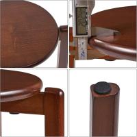 Juego de 4 Taburetes Redondos de Madera Taburetes de Bar Silla Apilable Mini Taburete - details 16