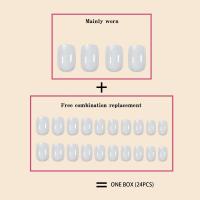 Arte de Uñas de Moda en Gris Leche Conjunto Completo de 24 Piezas para Mujeres - details 1