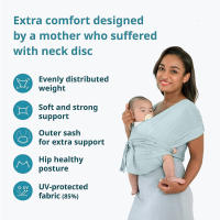 Mochila Portabebés Delantera, Portabebés Tipo Fular para Recién Nacidos, Ideal para el Verano y Salidas, Estilo Sears - details 3