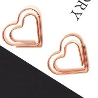 Juego de 50 mini marcapáginas con clips de papel de metal en forma de corazón - details 2