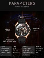 Relojes MEGIR de lujo de primera calidad para hombre, cronógrafo militar, resistente al agua, reloj deportivo de cuarzo, reloj de pulsera para hombre, reloj de silicona con esfera grande - details 3