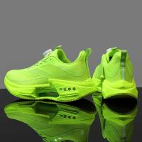 Zapatos para correr con hebilla giratoria para hombre, zapatillas gruesas a la moda para mujer, calzado para correr con parte inferior gruesa Unisex, calzado sin cordones para exteriores para niños - details 11