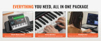 SucceBuy Piano digital contrapesado, 88 teclas totalmente contrapesadas, piano eléctrico con teclado dual y parlantes, pedal de sostenido - details 4