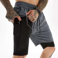 Pantalones cortos informales de media longitud para hombre, de verano, de talla mediana, de secado rápido, antivaciado de doble capa, nueva tendencia - details 1