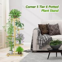 Estante de Almacenamiento para Plantas Metal Negro, Herramientas de Jardín y Guantes, 141 cm, Para Interior y Exterior, Escaleras para Plantas, para Balcón - details 24