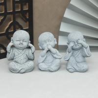 Estatua de piedra de Buda, monjes budista pequeño, figuritas de budismo tibetano, adorno de jardín Zen, meditación, decoración del acuario del hogar - details 1