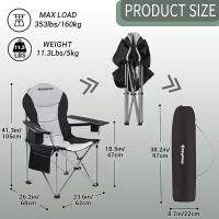 Silla Plegable Support Padd con Portavasos Portátil para Exteriores, Deportes, Picnic, Poliéster, Negro, 1 - details 2