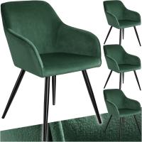 Silla Tapizada en Terciopelo, Sillas de Comedor Ergonómicas y Versátiles, Gran Estabilidad y Capacidad de Carga, Sillas Cocina Elegante - 1 Silla Gris/Negro - details 8
