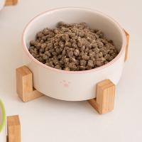 Cuenco de cerámica de boca plana para gatos, cuenco antigolpes de gran diámetro para mascotas, evita que se vuelque, contenedor de comida para perros de dibujos animados, protección del cuello - details 2