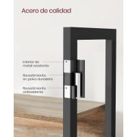 Estantería de Almacenamiento, con 14 Estantes, Marco de Metal, para Sala de Estar, Estudio, Oficina, Estilo Industrial, 24 x 158 x 166 cm, Marrón Rústico y Negro - details 31