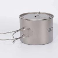 Lixada - maceta colgante portátil de titanio ultraligera, 900 ml/1600 ml, con asa plegable con tapa, utilizada para acampar al aire libre, hacer senderismo, - details 76