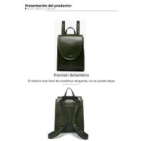 Nueva mochila, mochila simple para mujer, cuero de cera de aceite, mochila pequeña informal, bolso de viaje de alta gama de moda - details 18