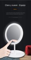 Espejo de Vaneo Recargable HD con Luz LED 3 Niveles de Color de Luz Ajustables, 360 Grados de Rotación, 5X de Ampliación - details 1
