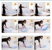 Mosquitera de una sola puerta para dormitorio de estudiantes, mosquitera para cama individual y doble, plegable, transpirable, de verano - details 3