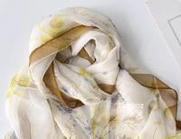 Pañuelo con estampado de rayas de cebra naranja para mujer, pañuelo elegante de gasa para playa, protector solar, Hijab fino de 50x160CM - details 5