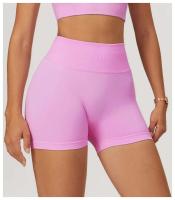 Pantalones cortos deportivos mejorados de cintura alta para yoga sin costuras para mujer, utilizados para gimnasios y ciclismo - details 12