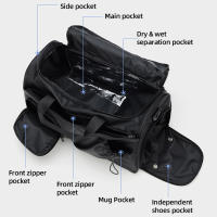 Bolsa de Fitness para gimnasio y Yoga para hombre con paquete de zapatos, bolsas de lona deportivas, bolso de viaje para natación, senderismo al aire libre, Camping, baloncesto - details 5