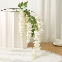 Flor Artificial de tacto Real, 5 tenedores, ramas largas, 120cm, flor de ratán colgante, glicina tupa 3D, flor de vid para jardín - details 4